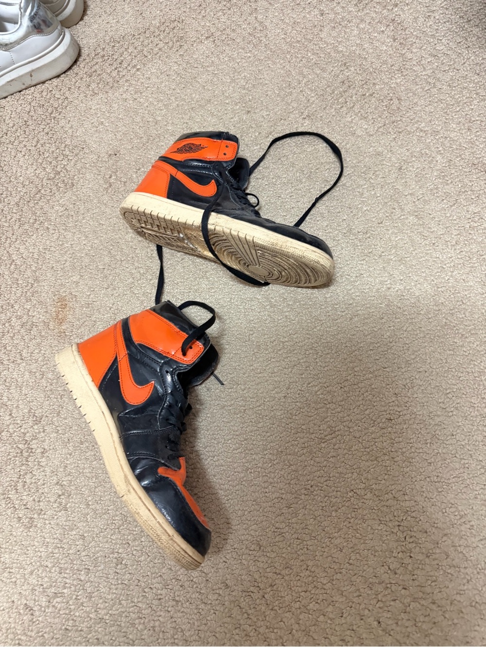 Nike Kids' Air Jordan 1 High Black & Orange Sneakers